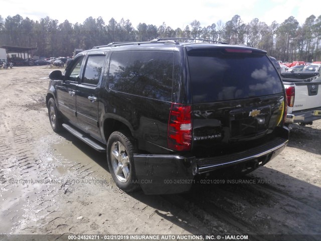 1GNSCHE01DR353377 - 2013 CHEVROLET SUBURBAN C1500  LS BLACK photo 3