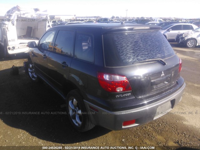 JA4LX31F35U028270 - 2005 MITSUBISHI OUTLANDER LS BLACK photo 3