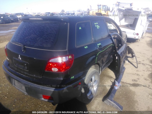 JA4LX31F35U028270 - 2005 MITSUBISHI OUTLANDER LS BLACK photo 4