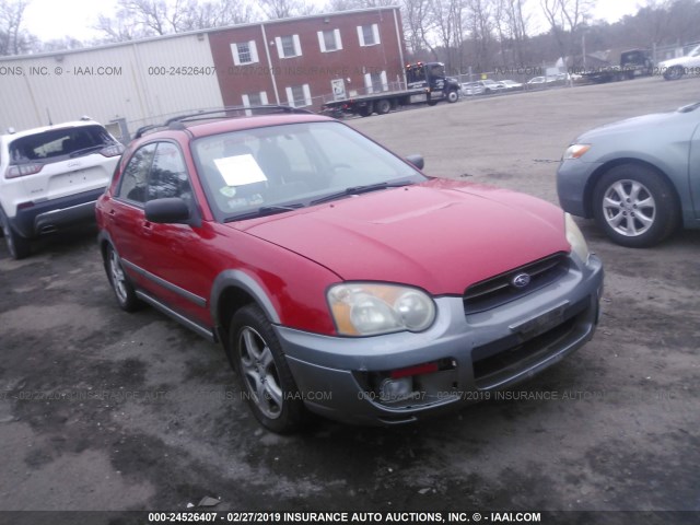 JF1GG685X4H801447 - 2004 SUBARU IMPREZA OUTBACK SPORT RED photo 1