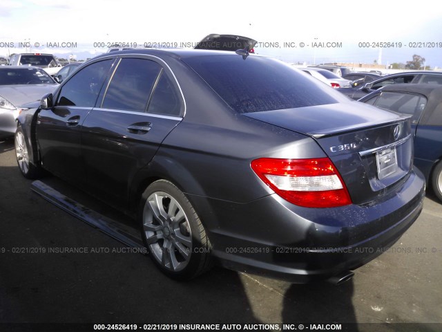 WDDGF5GB5BR143208 - 2011 MERCEDES-BENZ C 350 GRAY photo 3