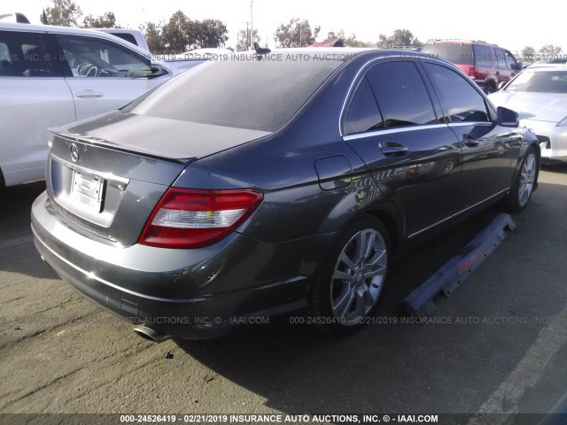 WDDGF5GB5BR143208 - 2011 MERCEDES-BENZ C 350 GRAY photo 4