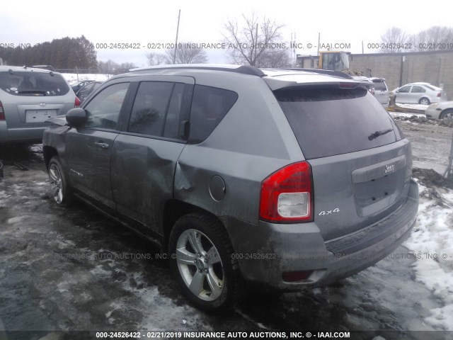 1C4NJDBB6DD156258 - 2013 JEEP COMPASS SPORT GRAY photo 3