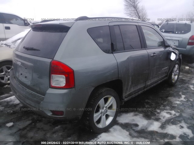 1C4NJDBB6DD156258 - 2013 JEEP COMPASS SPORT GRAY photo 4