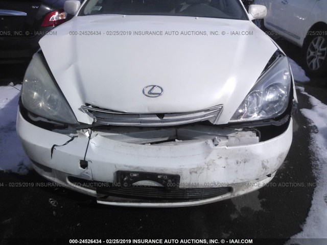 JTHBF30G436001450 - 2003 LEXUS ES 300 WHITE photo 6