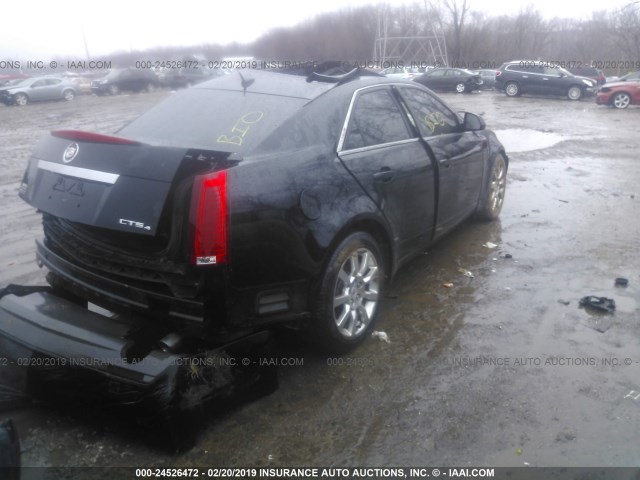 1G6DT57V780145879 - 2008 CADILLAC CTS HI FEATURE V6 BLACK photo 4