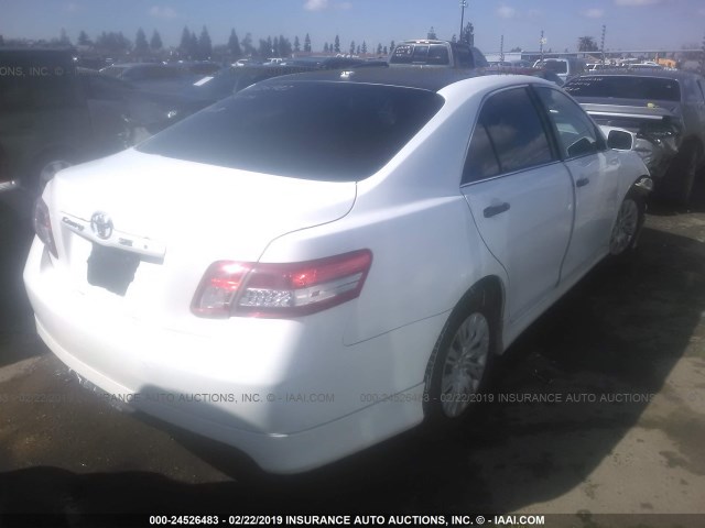 4T1BF3EK4AU503684 - 2010 TOYOTA CAMRY SE/LE/XLE WHITE photo 4