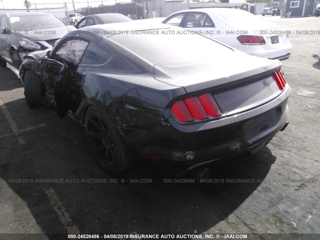 1FA6P8CF3G5206792 - 2016 FORD MUSTANG GT BLACK photo 3