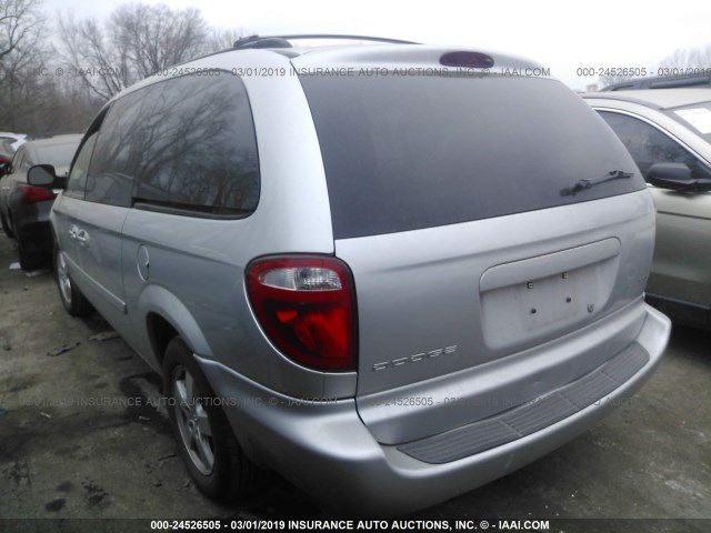 2D4GP44L06R727050 - 2006 DODGE GRAND CARAVAN SXT SILVER photo 3