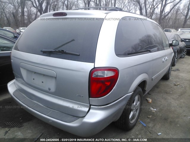 2D4GP44L06R727050 - 2006 DODGE GRAND CARAVAN SXT SILVER photo 4