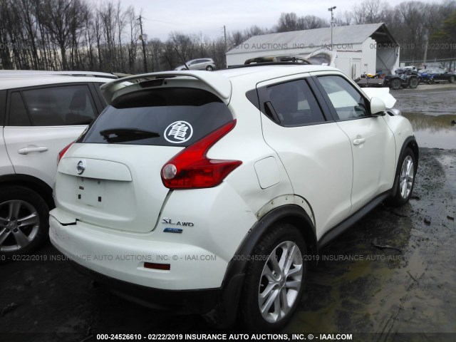 JN8AF5MV0CT113945 - 2012 NISSAN JUKE S/SV/SL WHITE photo 4