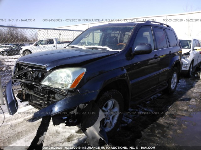 JTJBT20X440039637 - 2004 LEXUS GX 470 BLUE photo 2