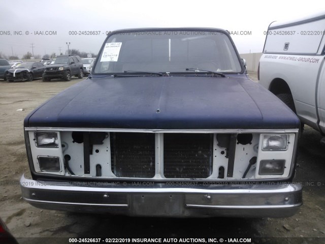 1GCDR14K0HS175678 - 1987 CHEVROLET R10 BLUE photo 6