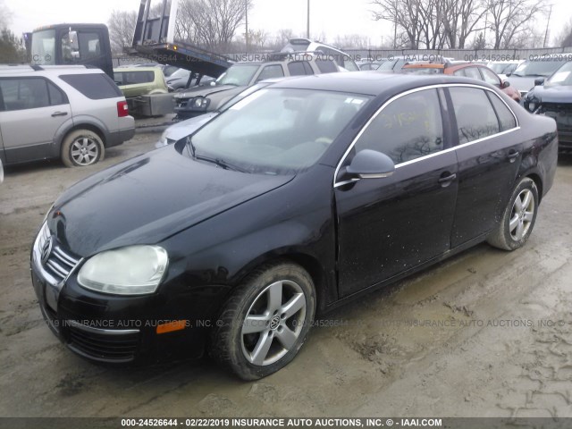 3VWRZ71K78M122544 - 2008 VOLKSWAGEN JETTA SE/SEL BLACK photo 2