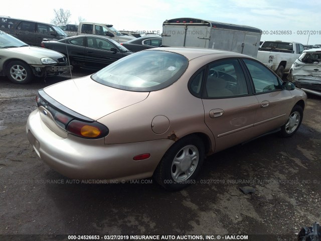 1FALP52U7TG211638 - 1996 FORD TAURUS GL GOLD photo 4