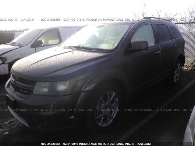 3C4PDDEG0FT705070 - 2015 DODGE JOURNEY R/T GRAY photo 2