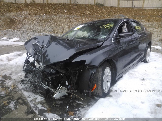 1C3CCCAB5FN609042 - 2015 CHRYSLER 200 LIMITED GRAY photo 2