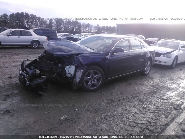 1G1ZC5EB9AF312430 - 2010 CHEVROLET MALIBU 1LT BLUE photo 2