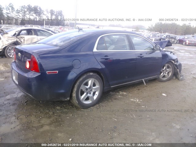 1G1ZC5EB9AF312430 - 2010 CHEVROLET MALIBU 1LT BLUE photo 4