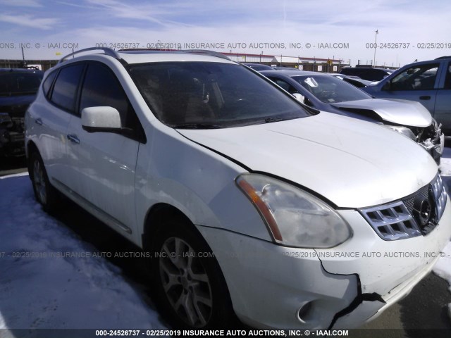 JN8AS5MV6DW614365 - 2013 NISSAN ROGUE S/SV WHITE photo 1