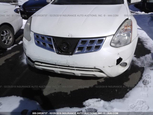 JN8AS5MV6DW614365 - 2013 NISSAN ROGUE S/SV WHITE photo 6