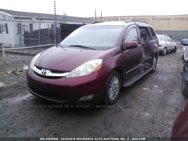 5TDZK22C97S061861 - 2007 TOYOTA SIENNA XLE/XLE LIMITED MAROON photo 2