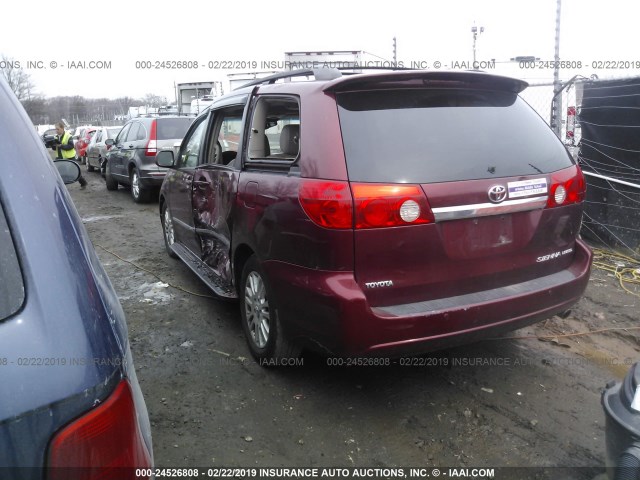 5TDZK22C97S061861 - 2007 TOYOTA SIENNA XLE/XLE LIMITED MAROON photo 3