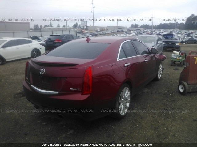 1G6AE5SX5D0137344 - 2013 CADILLAC ATS PREMIUM RED photo 4