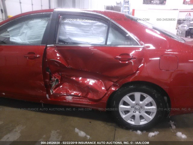 4T1BB46K49U085414 - 2009 TOYOTA CAMRY HYBRID RED photo 6