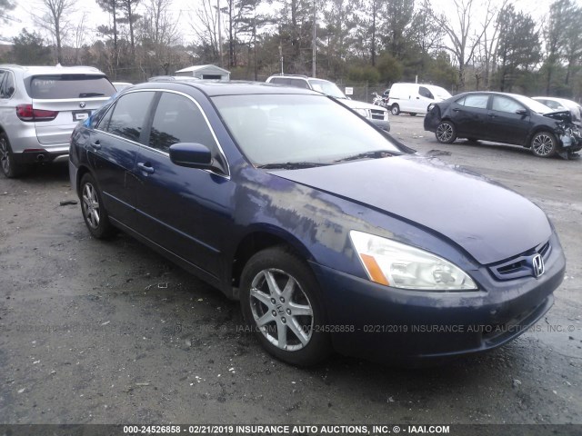 1HGCM56613A075185 - 2003 HONDA ACCORD EX BLUE photo 1