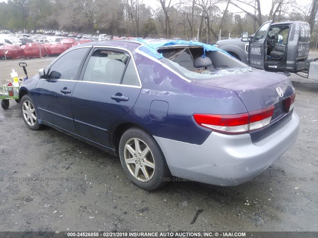 1HGCM56613A075185 - 2003 HONDA ACCORD EX BLUE photo 3