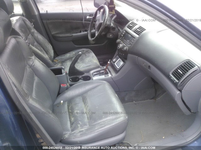 1HGCM56613A075185 - 2003 HONDA ACCORD EX BLUE photo 5