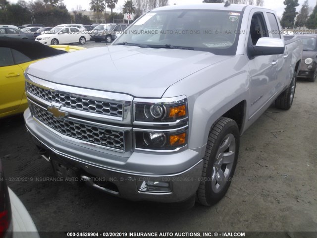 1GCRCSEC3EZ359164 - 2014 CHEVROLET SILVERADO C1500 LTZ SILVER photo 2