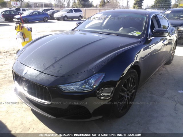 ZAM57XSA3F1146326 - 2015 MASERATI GHIBLI BLACK photo 2