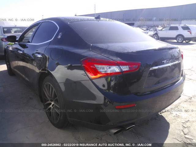 ZAM57XSA3F1146326 - 2015 MASERATI GHIBLI BLACK photo 3