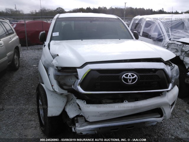 5TFUU4EN1FX137062 - 2015 TOYOTA TACOMA ACCESS CAB/TRD PRO WHITE photo 6