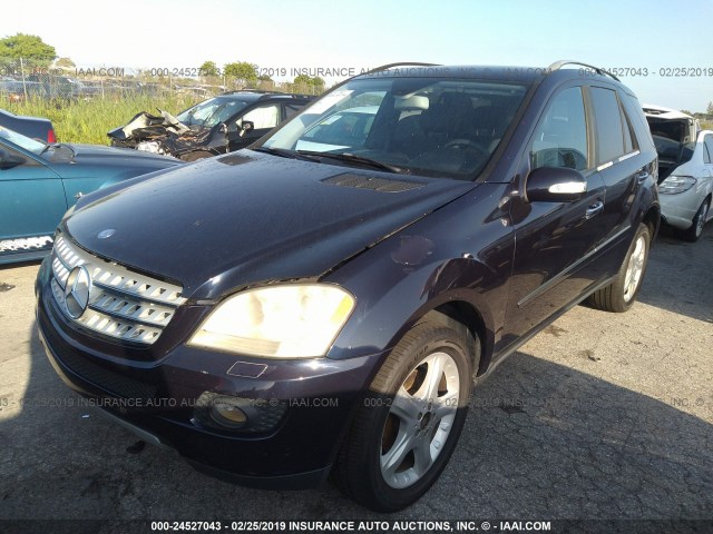 4JGBB86E57A159102 - 2007 MERCEDES-BENZ ML 350 BLUE photo 2