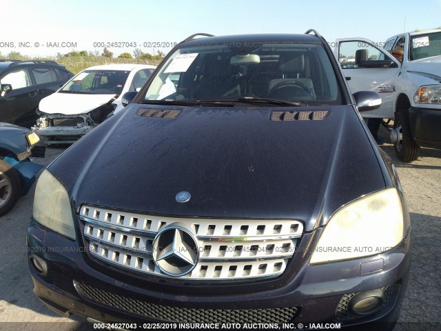 4JGBB86E57A159102 - 2007 MERCEDES-BENZ ML 350 BLUE photo 6