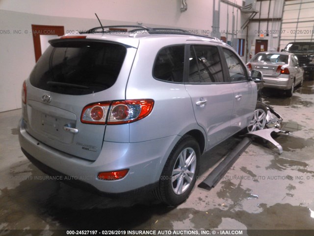 5NMSKDAG1AH387407 - 2010 HYUNDAI SANTA FE LIMITED SILVER photo 4