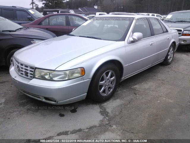 1G6KY549XYU201693 - 2000 CADILLAC SEVILLE STS SILVER photo 2
