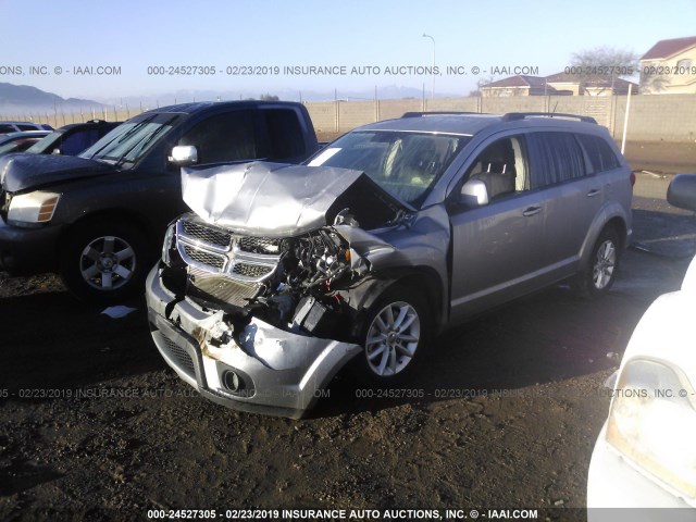 3C4PDDBG7HT618399 - 2017 DODGE JOURNEY SXT GRAY photo 2