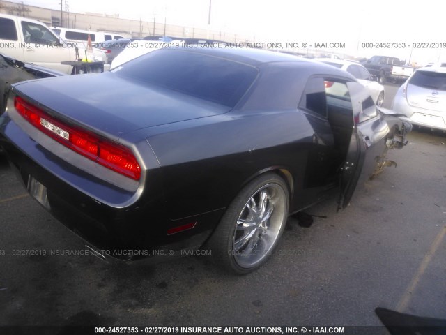 2C3CDYAG6DH704267 - 2013 DODGE CHALLENGER SXT GRAY photo 4