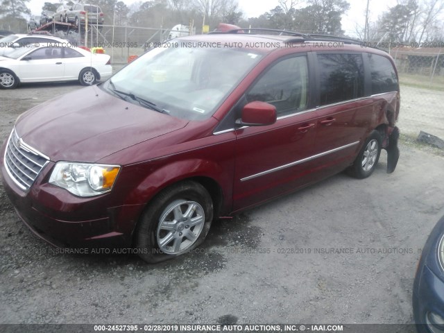 2A4RR5DX5AR128303 - 2010 CHRYSLER TOWN & COUNTRY TOURING RED photo 2