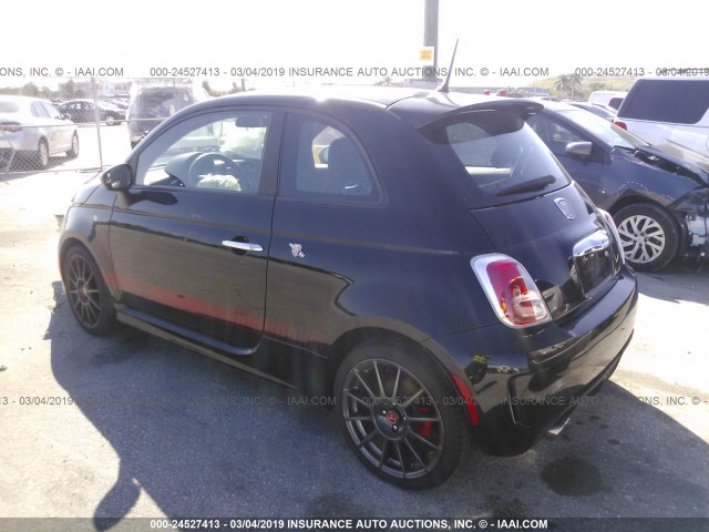 3C3CFFFH2FT509342 - 2015 FIAT 500 ABARTH BLACK photo 3