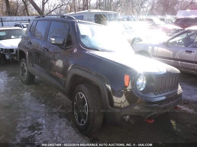 ZACCJBCT3GPD01569 - 2016 JEEP RENEGADE TRAILHAWK BLACK photo 1