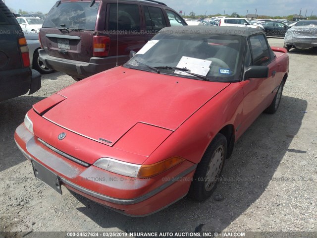 6MPCT0366M8634434 - 1991 MERCURY CAPRI XR2 RED photo 2