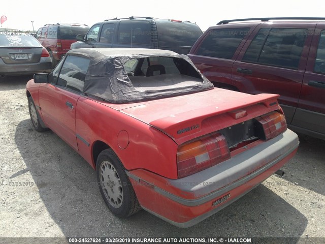 6MPCT0366M8634434 - 1991 MERCURY CAPRI XR2 RED photo 3