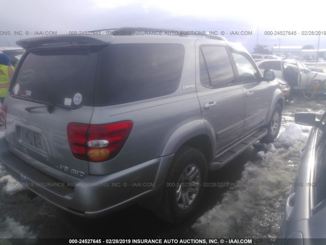 5TDBT48A03S160417 - 2003 TOYOTA SEQUOIA LIMITED GRAY photo 4