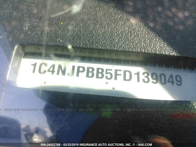 1C4NJPBB5FD139049 - 2015 JEEP PATRIOT SPORT Dark Blue photo 9