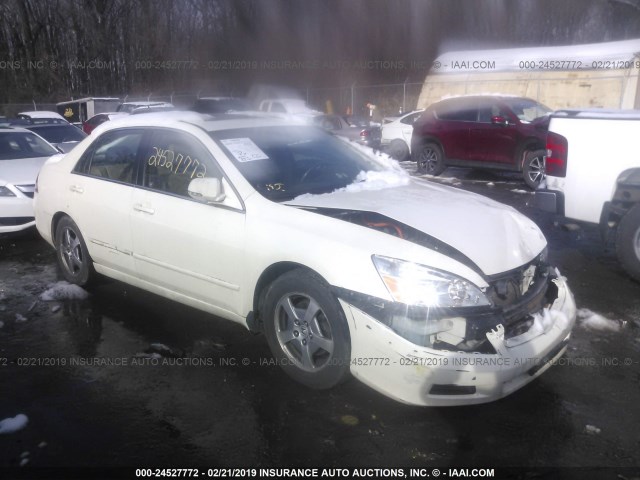 JHMCN36457C000450 - 2007 HONDA ACCORD HYBRID WHITE photo 1